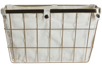 Gold Plated Wire Storage Basket - 12.5 Litre